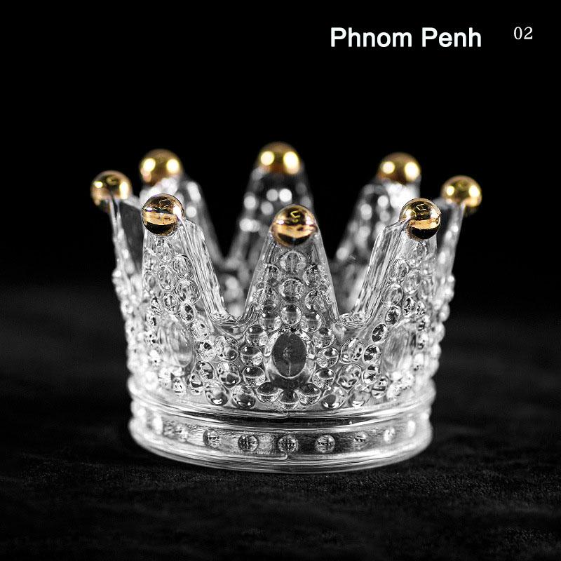 

LOOTAAN Crown держатель для кистей для ногтей стеклянная стойка для маникюра акриловая УФ гелевая кисть для рисования подставка для ручек полка для демонстрации инструментов золотой