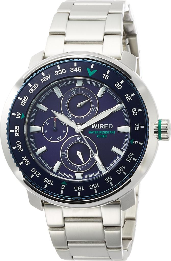 Wristwatch Wired SOLIDITY Rotating Bezel with Simple Direction Meter AGAT416 Silver [Seiko Watch] Men's