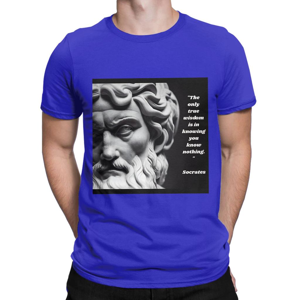 Oversized Tshirt Beach Socrates Quote Trending T Shirts Cotton Tshirt For Unisex Y2k Retro Design Short Sleeve Clothing