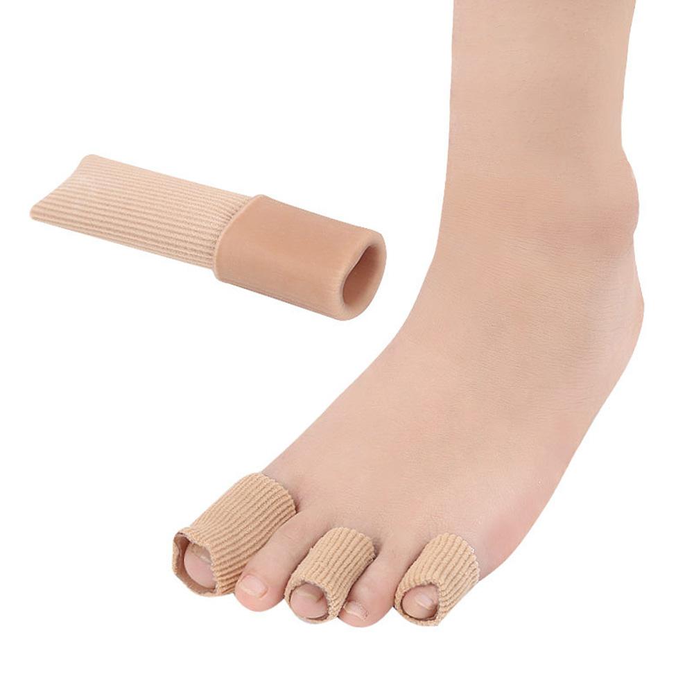 Finger Toe Cover Protector Fabric Gel Skin Color Tube Bandage Pain Relief Guard