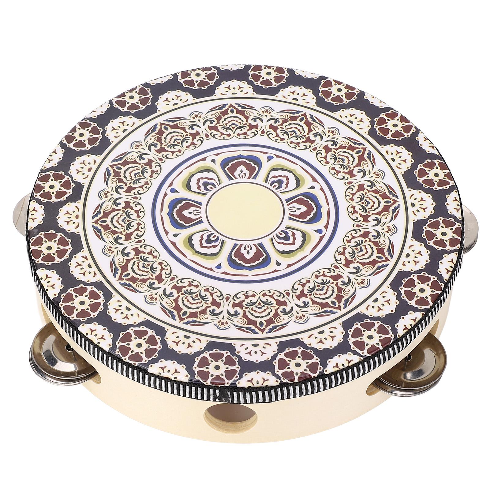 

Ручной деревянный тамбурин 8 дюймов джинглы музыкальный образовательный инструмент для взрослых и детей