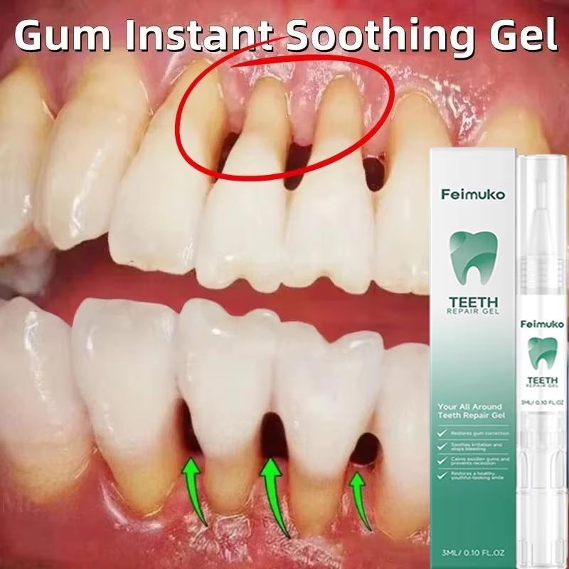 Gel na opravu poškozených dásní Ulevuje od bolesti dásní Alergie Hloubkové čištění Zubů Skvrny zubního kamene Zubní sérum Zubní kaz Zubní pasta white