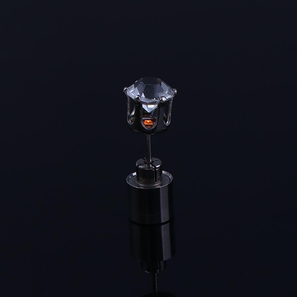 Trinket Rhinestones Men Earrings Glow Earrings Female Ear Studs Light Up Earrings  Earrings