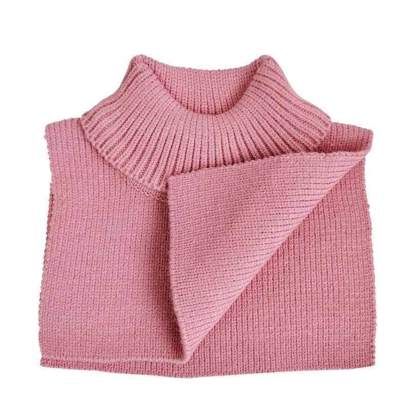 

Детский вязаный шарф с искусственным воротником для мальчиков и девочек, бархатный жилет, шарф-пуловер, чехол для шеи