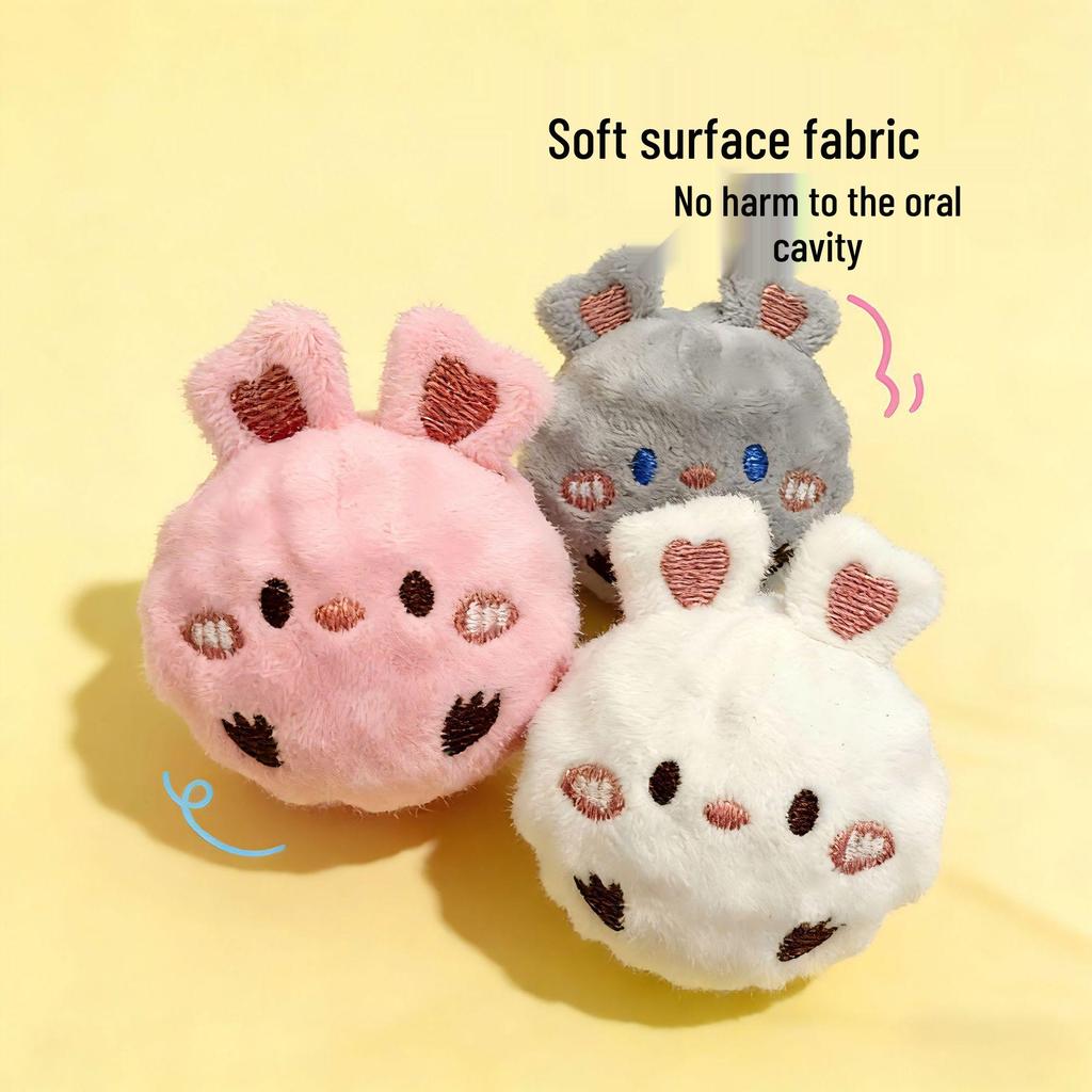 Popular Pet Toy: Small Dog Plush Spiky Ball - Teething, Chewing, Squeaky, Bouncy Animal Shape