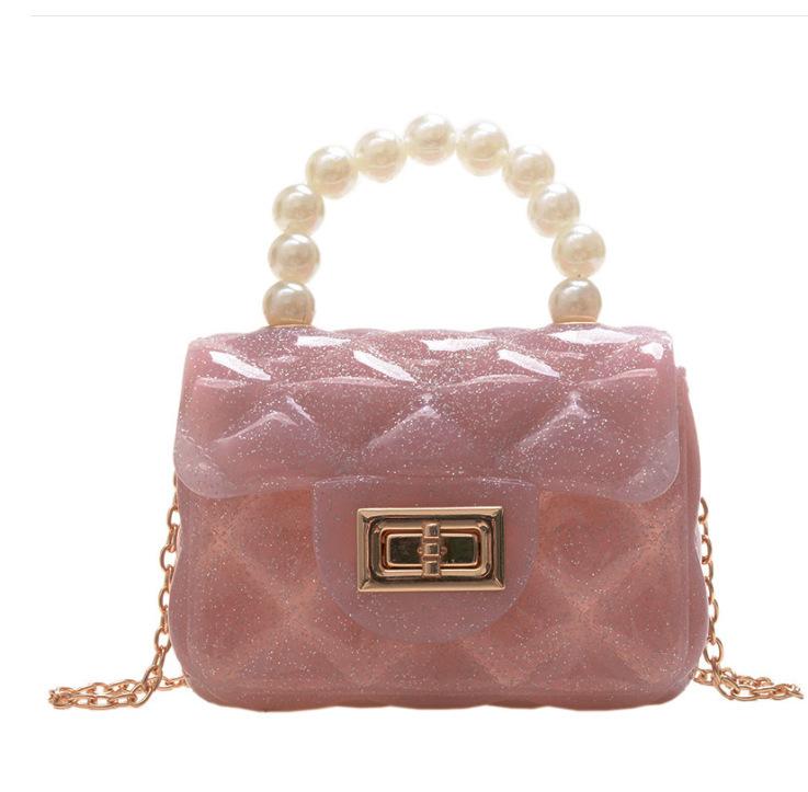 Jelly Bag South East Asia Children'S Bag Chain Pearl Handbag Rhombus Women'S Bag