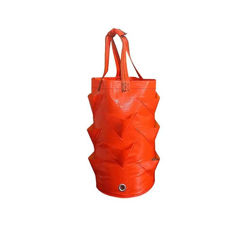 

Клубничная подвесная сумка-горшок для трав, легкое садовое хранилище, контейнер для ухода за растениями и их демонстрации - Экологичная сумка для выращивания orange