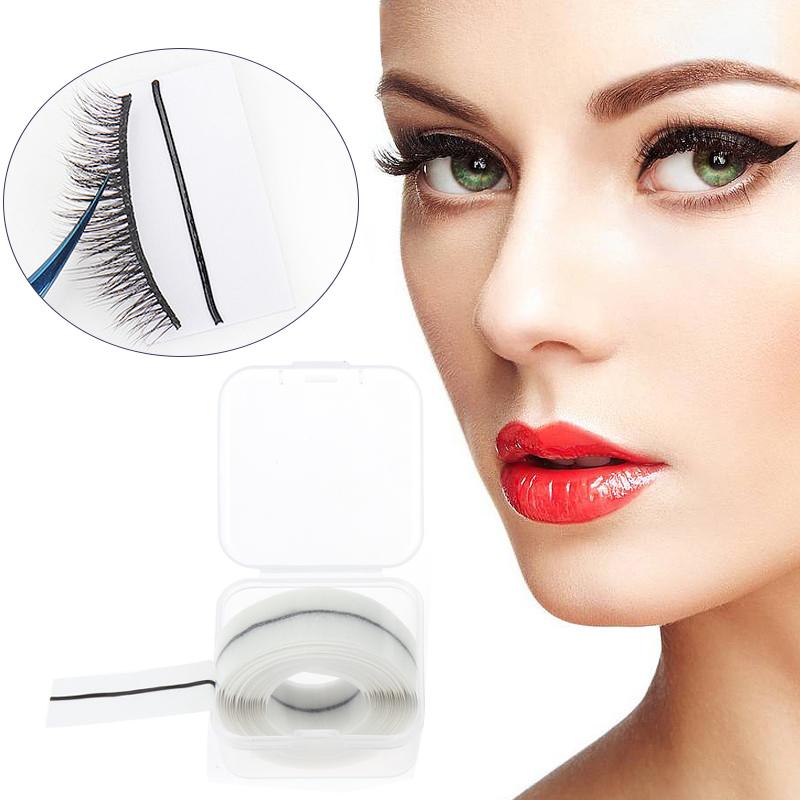 1/1.5/2 Meters Reusable Self-Adhesive False Eyelashes Glue Strip Eyelash Glue-Free Lash Adhesive Tape Professional Makeup Tools