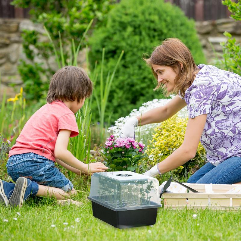 Mini Seedling Starter Tray Square Seedling Starting Kit Gardening Supplies For Succulents Vegetable Greenhouse Propagation