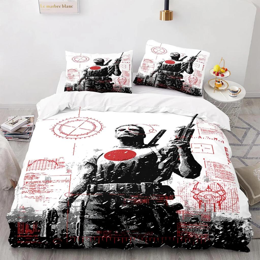 BloodShot Bedding Set Blood Warrior Duvet Cover Bedroom Comforter Covers Single Twin King Size Quilt Cover Home Textile Tool