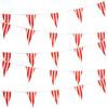 Carnival Circus Bunting Banner Red And White Bunting Flag Red And White Pennant Banner Striped Triangle Flags Banner For