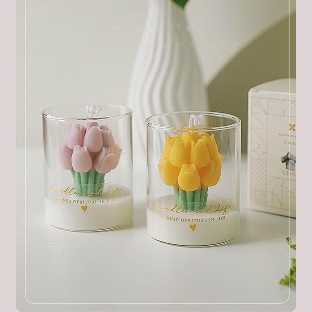 Creative Bouquets Shaped Scented Candles Valentine's Day Gifts Festive Decorative Aromatherapy Candle Handmade Candles Ornament