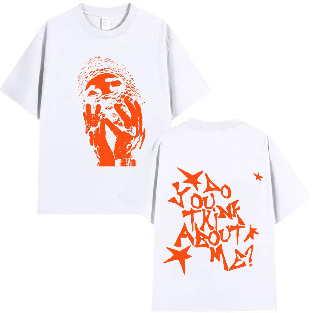New Album Mens Pop Music Short Sleeve Tshirt Retro Summer Y2K Pure Cotton Loose Casual Fashion Pure Cotton Tshirt
