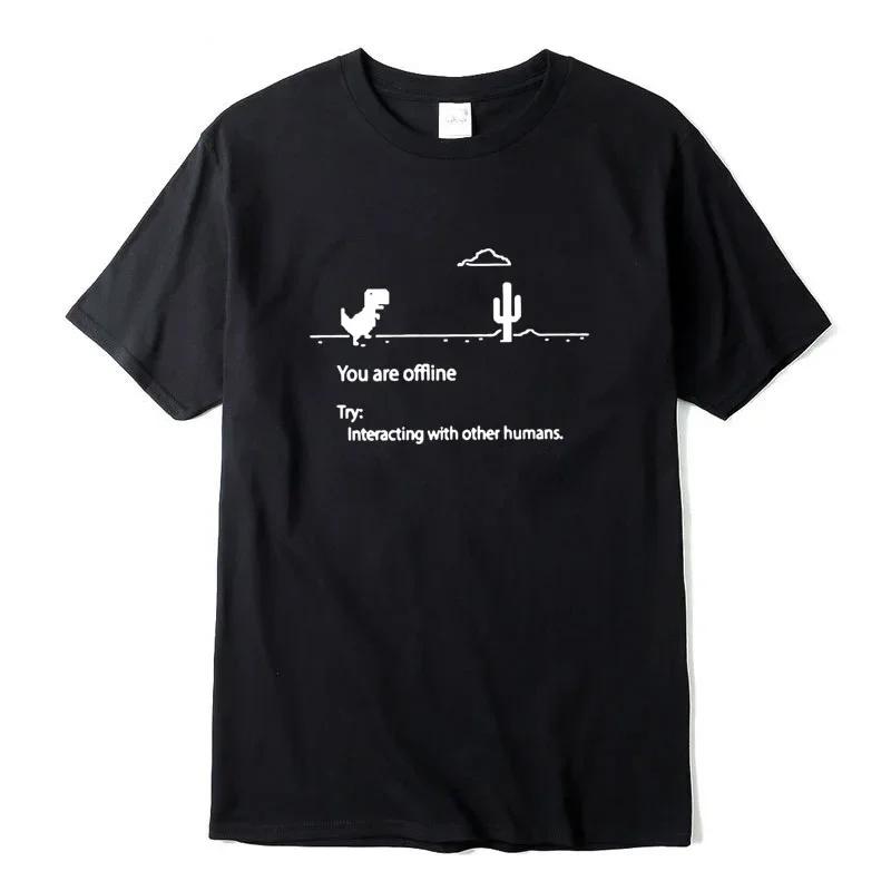 

Men s High Quality 100% Cotton Funny Dinosaur Print T Shirt Loose O-neck Men Tshirt Short Sleeve T-shirt Male Tees Tops 43004 4XL