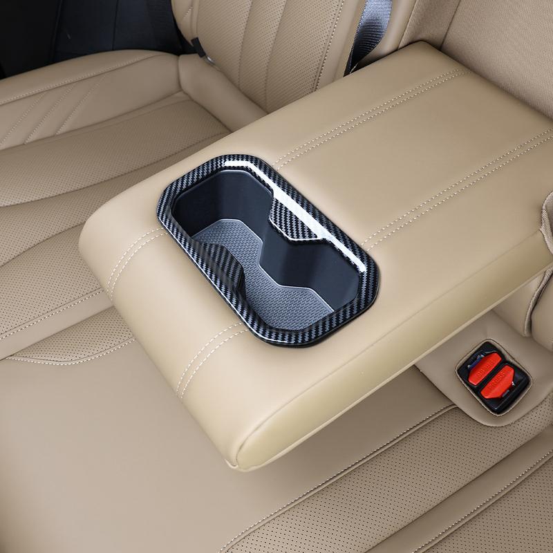 Car Interior Accessories 2-row Cup Holder Rear Drainage Cup Frame Trim ABS For Renault Grand Koleos 2024-2026 LHD/RHD