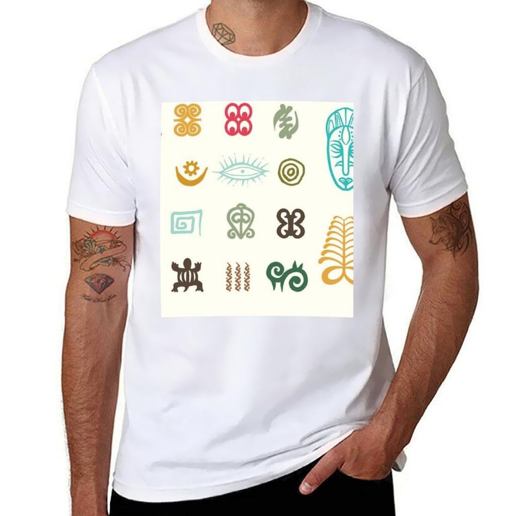 Adinkra Symbols T-Shirt man t shirt designer funny t shirts man T-Shirt