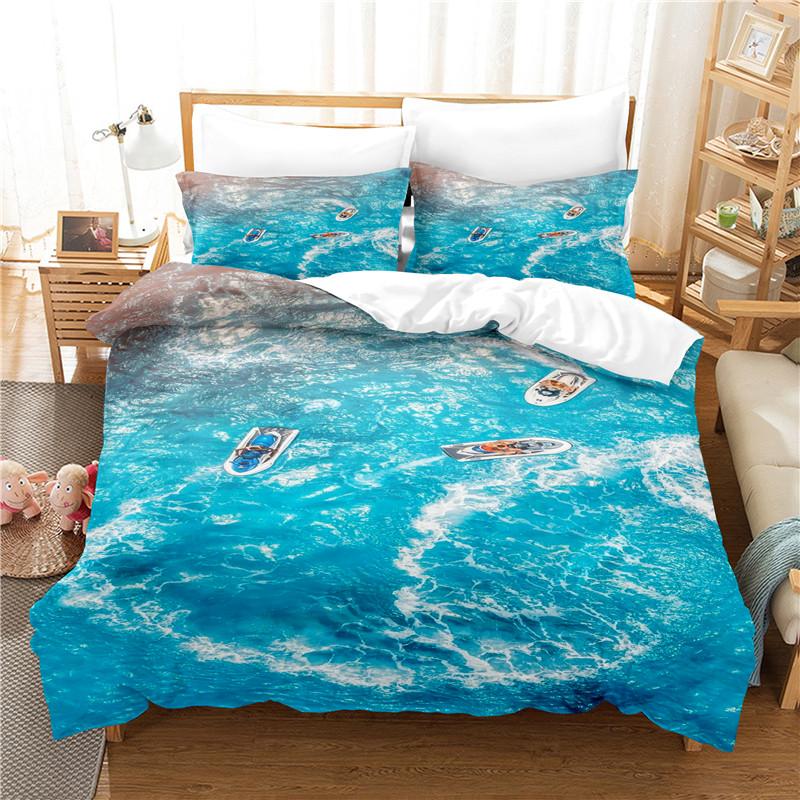 Bellissima Collezione Biancheria da Letto Oceano Collezione Copripiumino Biancheria da Letto 3D Stampa Digitale Con Biancheria da Letto Dimensioni Queen Collezione Biancheria da Letto Design alla Moda