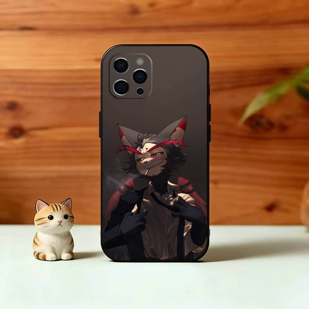 H-Hazbin H-Husk Phone Case For iPhone 17, 16,15,14,13,12,11 Plus,Pro Max, Others Soft Black Cover