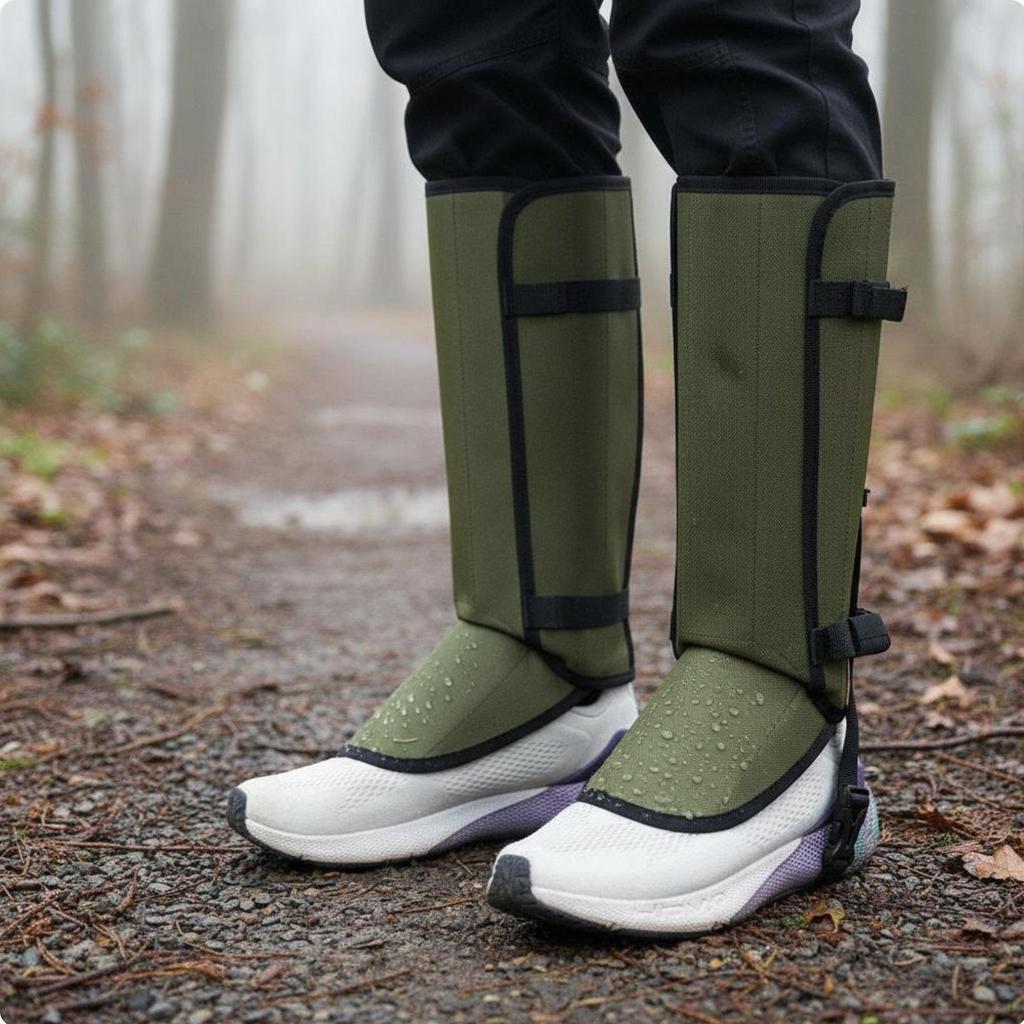 2 Stück Wander-Gamaschen Wasserdicht Beinschutz Schlammabweisend für Regenwald, Jäger