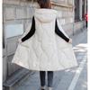 Women's Autumn and Winter Solid Color Hooded Loose Thickening Warm Sleeveless Vest Women's Jacket