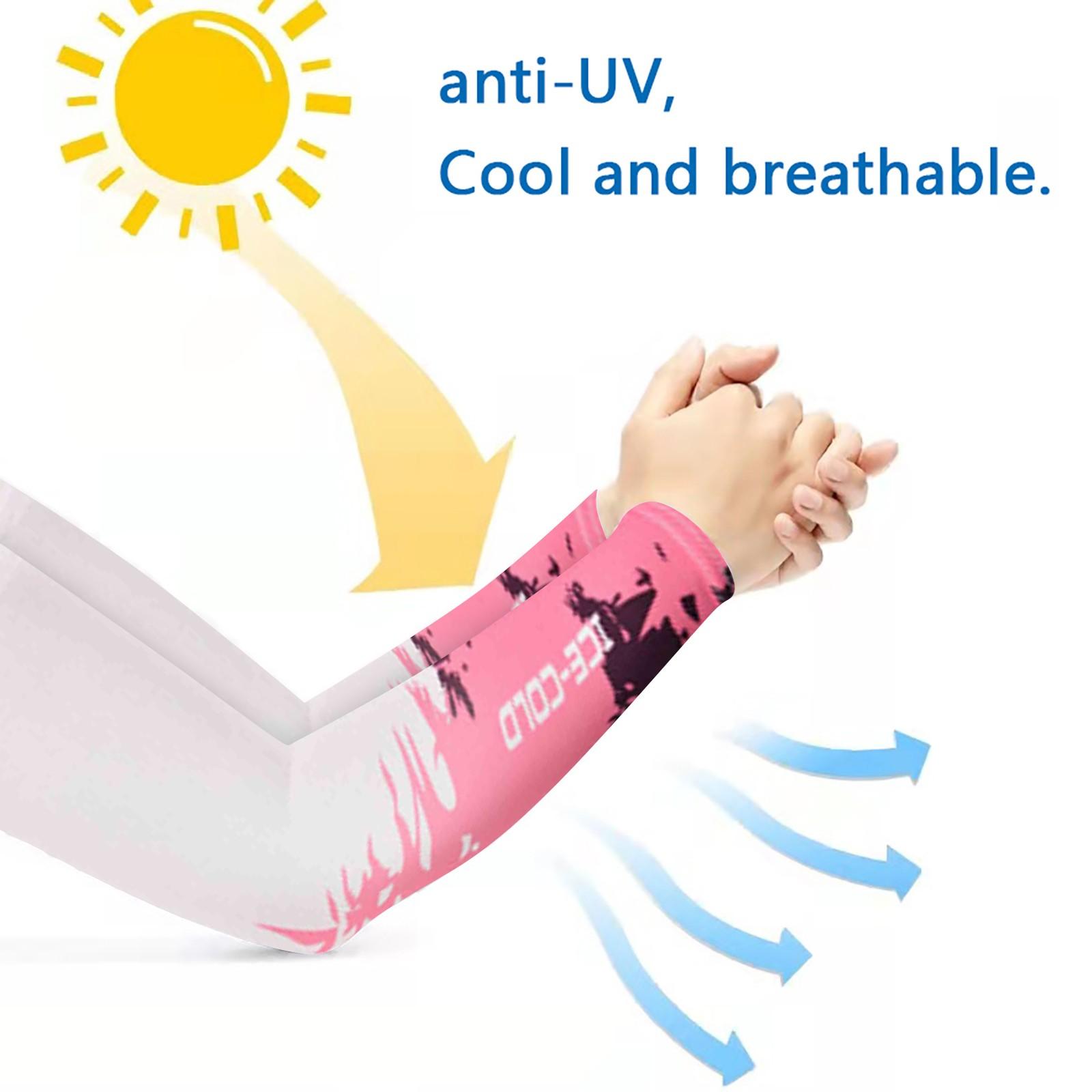 

Унисекс удобные уличные дышащие солнцезащитные перчатки из ледяного шелка с манжетой M розовый