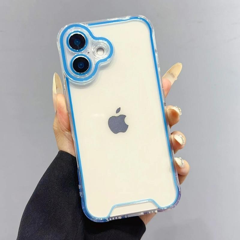 Luminous Neon Fluorescent Clear Phone Case For For Iphone 16 Pro Max 1 14 13 12 11 Plus Camera Protection Soft Shockproof Cover