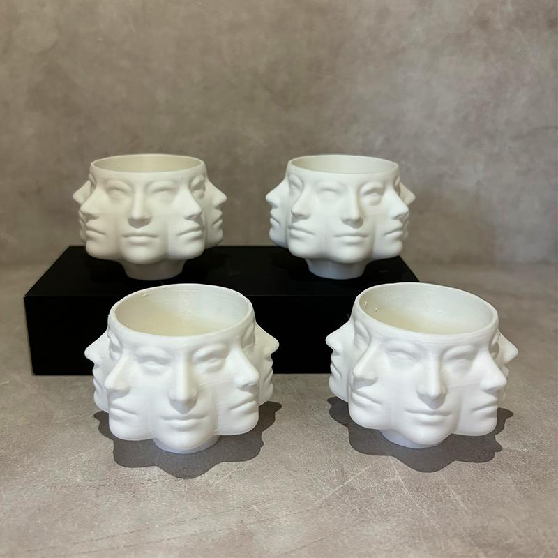 4 Pezzi Mini Vaso da Fiori Viso Vaso per Succulente Ornamento da Tavolo Fioriera in Plastica Decorazione per la Casa Vaso per Piante