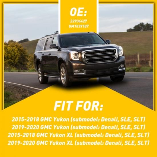 For GMC Yukon / Yukon XL Passenger 15-20 Fog Light Chrome Trims Cover Right Side