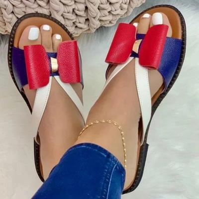 Letnie kapcie damskie śliczne motyl-węzeł na co dzień sandały Lady slajdy mieszkania Plus rozmiar damskie buty dla kobiet 2021 Chaussure Femme