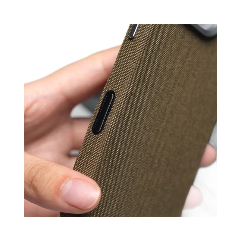 iPhone 17 Pro Max Case: Solid Color Fabric Texture, Ballistic Nylon, Magnetic Absorption, Drop Protection Cover.