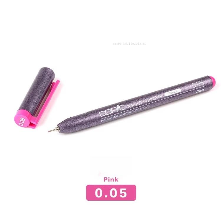 Japanese Colored Hook Line Pen Waterproof Art Supplies Anime Architectural Design Ink Tube Drawing Pen Watercolor Outline Marker