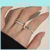 Stylish Heart-shaped Adjustable Ring For Women With Unique Double Layered Design