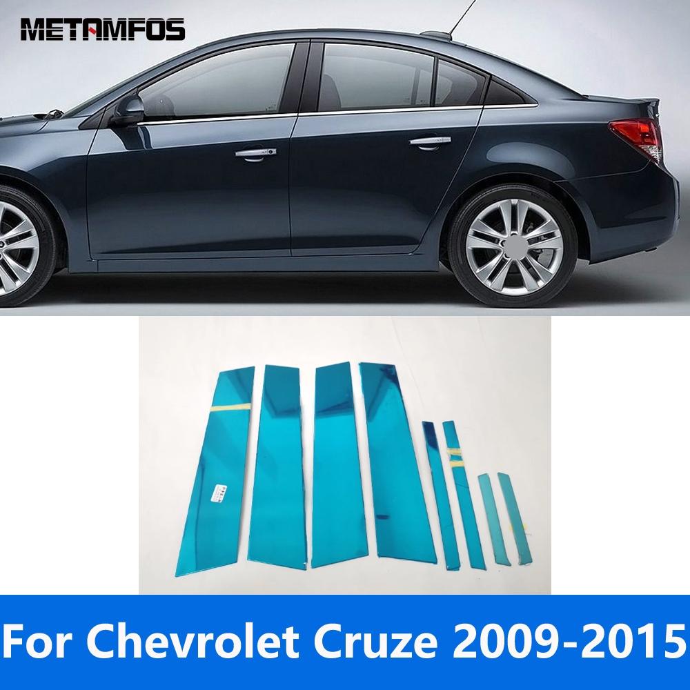 For Chevrolet Cruze 2009 -2013 2014 2015 Stainless Window Center B C Pillar Posts Cover Trim Exterior Accessories Car Styling