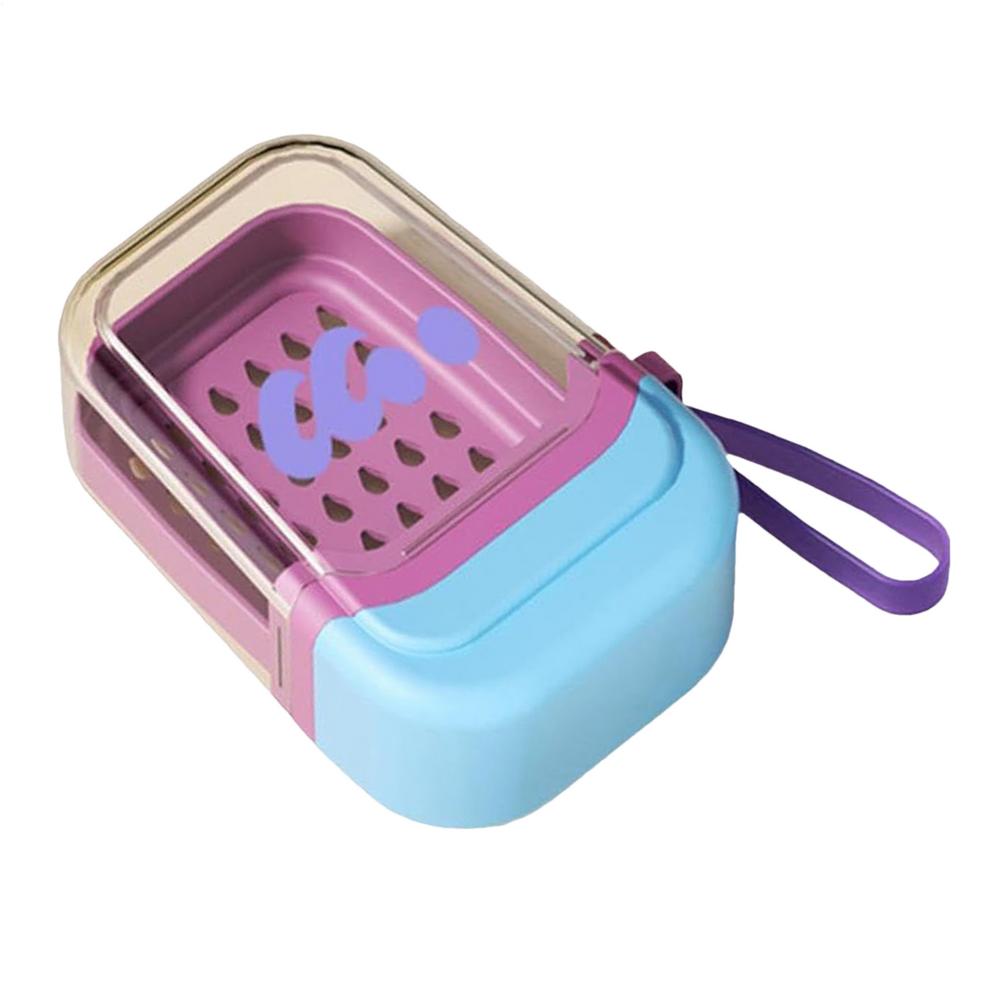 Travel Soap Box Portable Soap Case Draining Dish With Lanyard Double-Layer Compact Tray For Shower Outdoor Camping Vacation