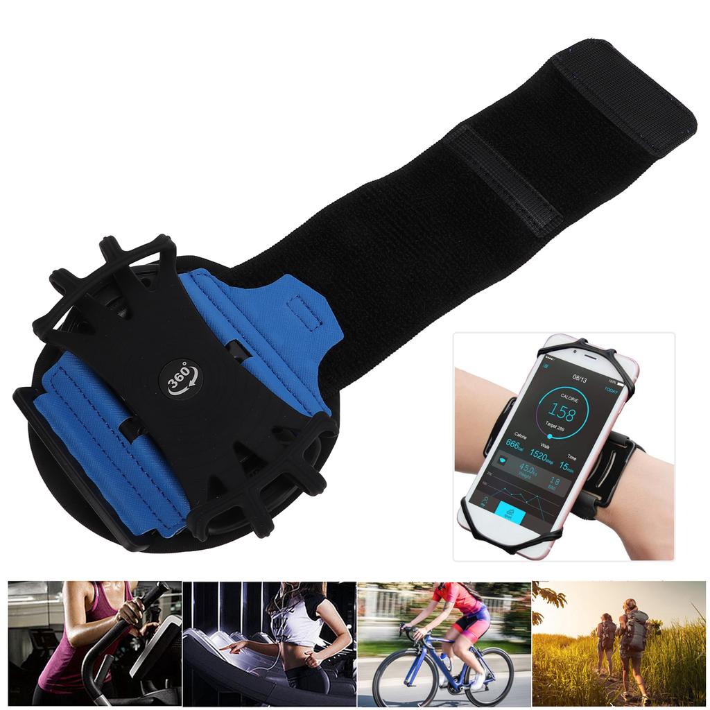 Phone Holder Armband Wrist Case 180 Rotation Detachable Wristband Case for 6.6in Phones