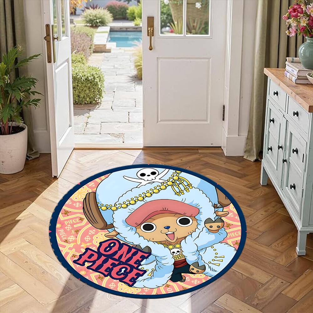 Zoro's Round Floor Mat Suitable for Game Room Entryway Study room Dormitory Anti-slip Round Rug Anime Office Decor Perfect Birthday Christmas Gift Ide