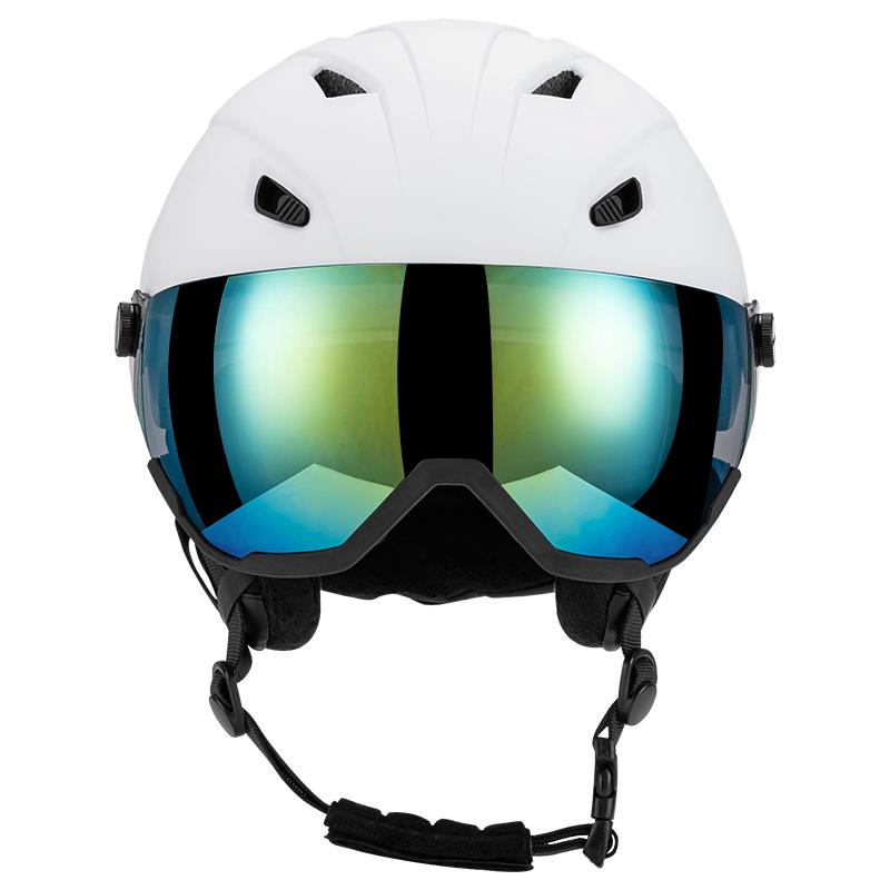 CE EN 1077 Certified Dual Sports Ski Helmet Snow Helmet with Protective Lens for Youth and Adults Winter Skiboard Helmet