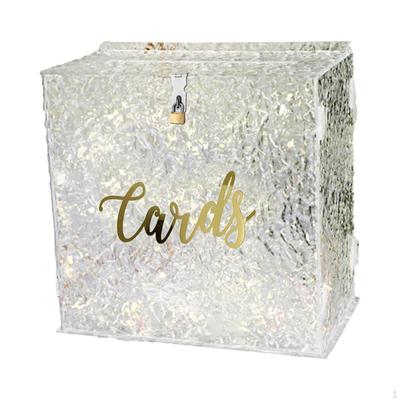Acrylic Card Box Greeting Boxes Party Favors Money Storage Wedding Cards