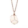 Hand-Wound Irregular Natural Stone Crystal Rough Stone Amethyst Pendant Necklace N669