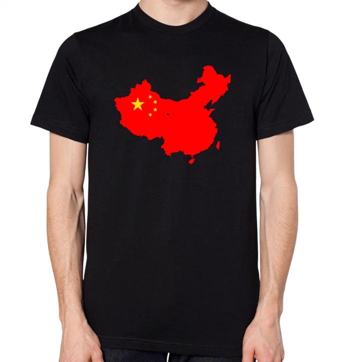 China Flag T-Shirt Chinese Map Unisex Top XS