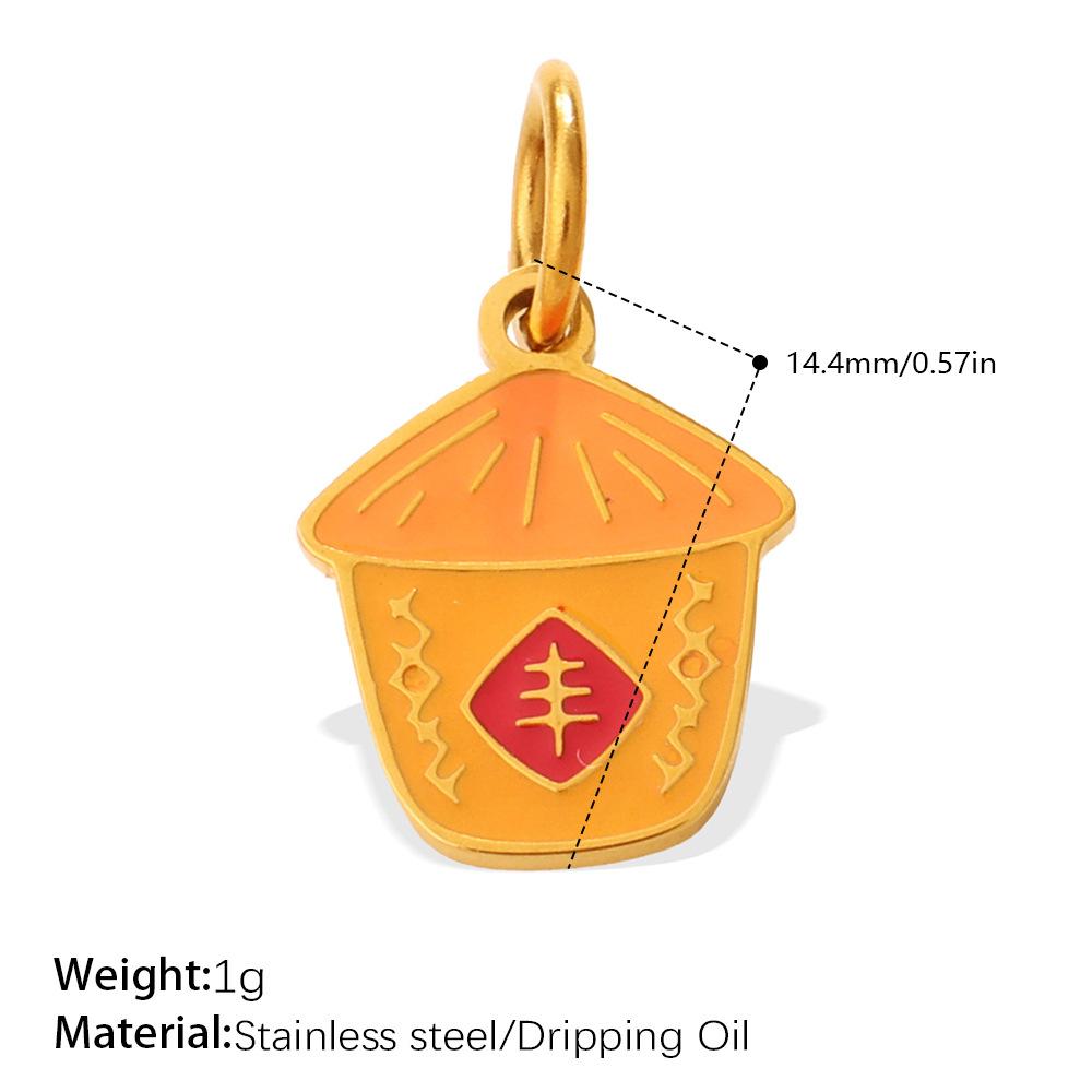 Cute Simple Earrings Bracelet Necklace Accessories Colorful Vegetables Stainless Steel Oil Drip Diy Pendant Female