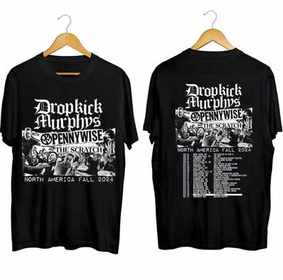 Dropkick Murphys Fall 2024 Tour T-Shirt – North American Men’s Heavyweight Conce