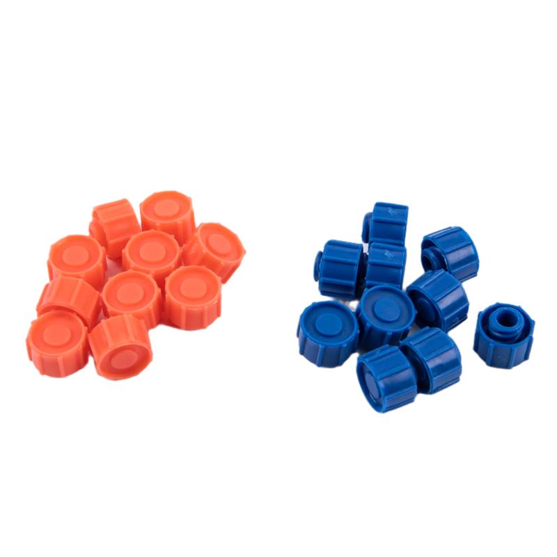 10 ks Zátky na špičky stříkaček Luer Lock Šroubovací špičky stříkaček Víčka pro dávkování tekutin