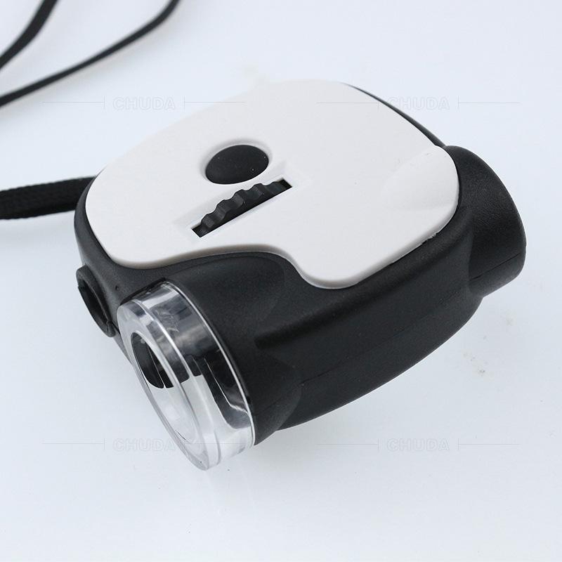 55x Pocket Handheld Microscope Loupe Currency Detecting with LED and UV Light Portable Glass Jewellery Magnifier Detector