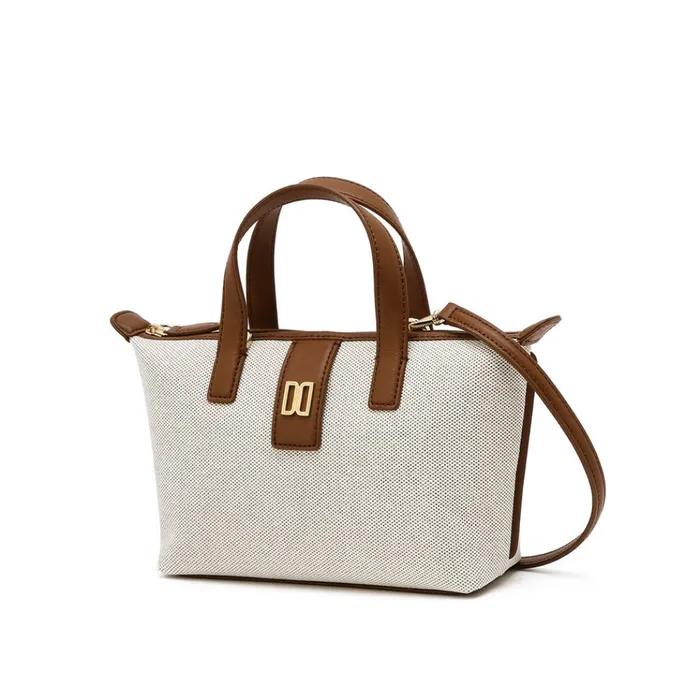 Ivory Canvas DD Logo Tote Bag S DCBA6E924IV