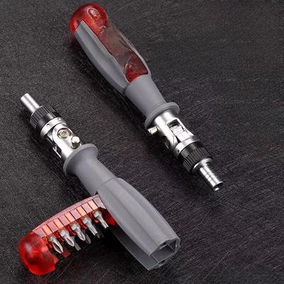 10-in-1 Multi-Angle Ratchet Screwdriver Set with Cross, Flat, and Specialty Heads