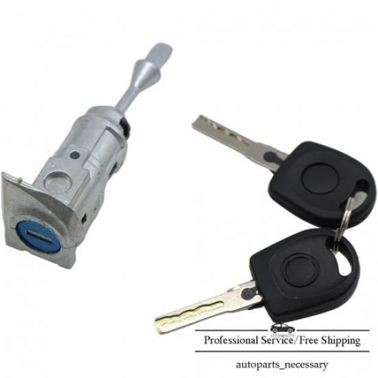 Front Left Driver Side Door Lock Cylinder With 2 Keys For 2012- VW Passat