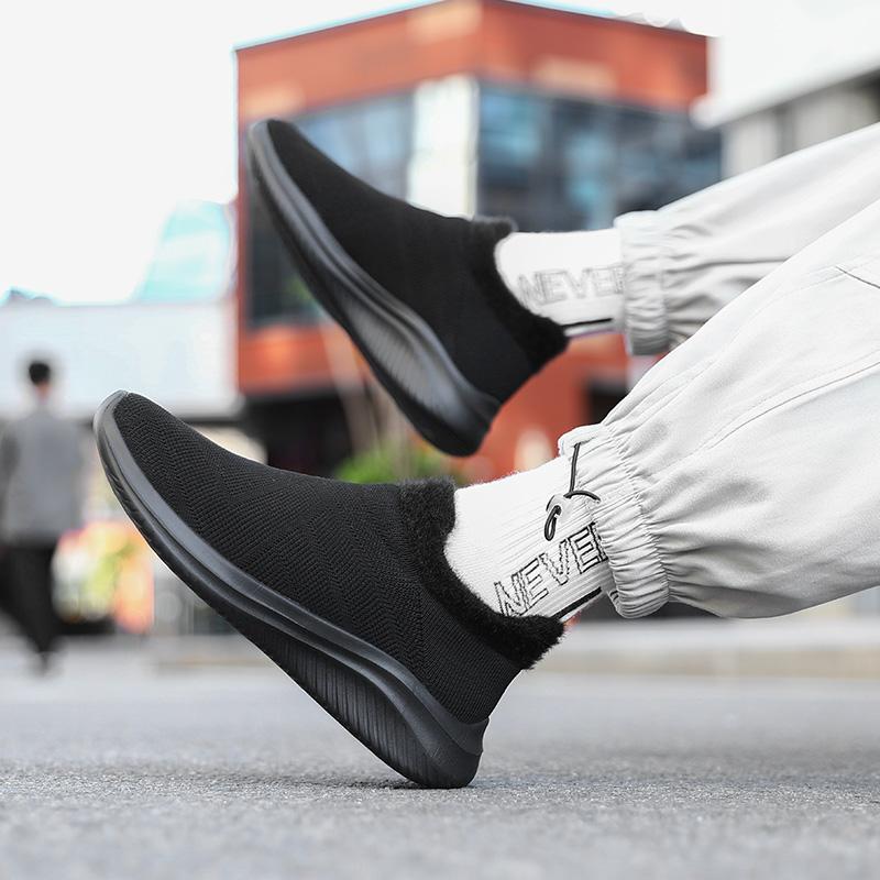 Schwarze Loafer für den Winter, für Damen, bequem, lässig, zum Hineinschlüpfen, für Männer, minimalistisch, atmungsaktiv, Mokassins für Mädchen