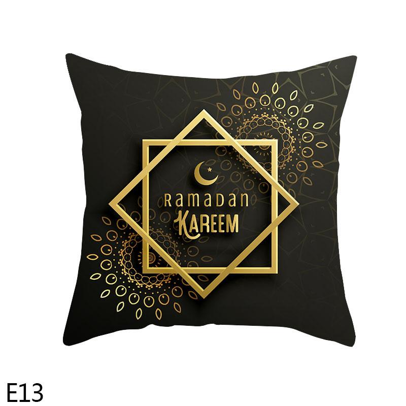 Heimdeko Ramadan & Eid Dekorative Digitale Druck Kissenbezüge Muster Kissenhülle Geeignet für Sofa Schlafzimmer Auto Kissenbezug