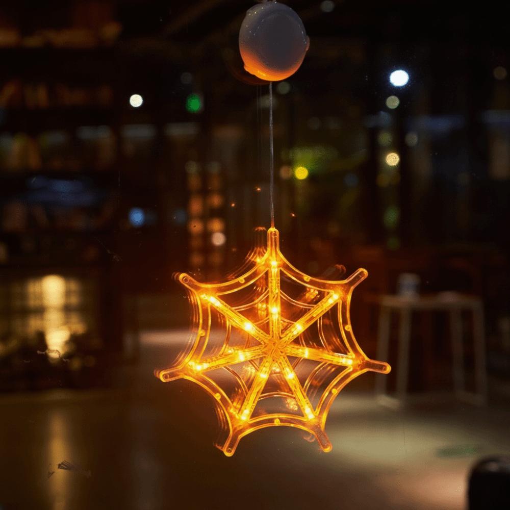 LED Powered Halloween Suction Cup Light Glowing Effect Orange Color Pendant Hanging Lights Hanging Design Suction Cup Mount